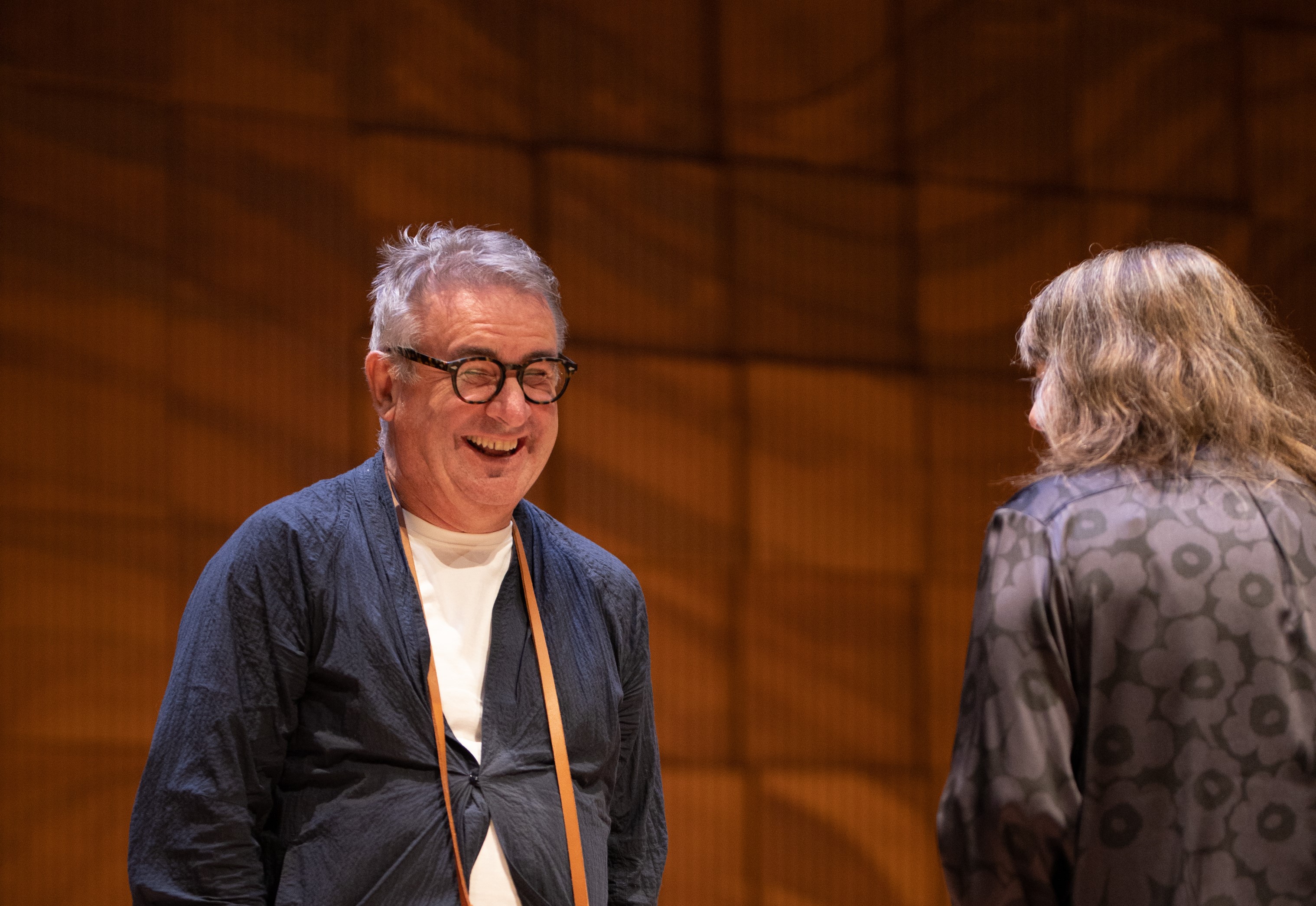 Paul Kildea, Artistic Director of Musica Viva Australia, with the Australian pianist Jennifer Marten-Smith during the Northern Lights rehearsals (2025) Credit Cameron Jamieson