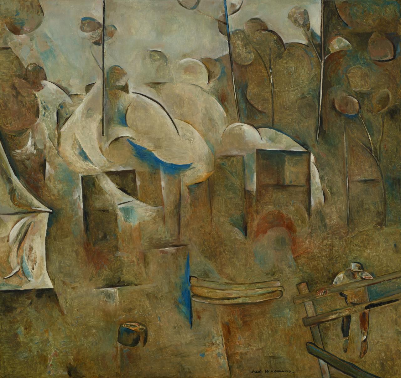 The Charcoal Burner (1959) From the National Gallery of Victoria. Estate of Fred Williams