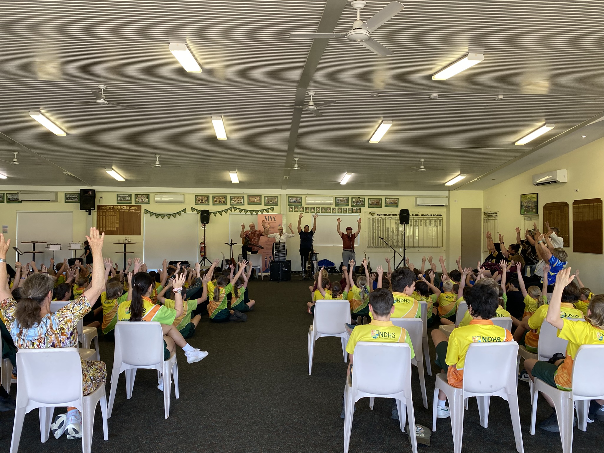 Music in My Suitcase performing at Northampton District Highschool, 2025